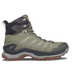 Buty trekkingowe męskie Lowa Innovo Mid Gtx. Zielone buty trekkingowe męskie Lowa, bez wzorów, z materiału, za kostkę, bez zapięcia, trekkingowe. Za 959.00 zł.
