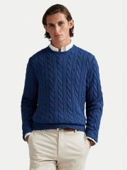 Polo Ralph Lauren Sweter 710775885532 Granatowy Regular Fit. Niebieskie kardigany męskie Polo Ralph Lauren, bez wzorów, z bawełny, bez kołnierzyka, bez ramiączek. Za 949.99 zł.
