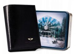 Portfel skórzany Peterson [DH] PTN N104-VT czarny. Czarne portfele męskie Peterson, bez wzorów, ze skóry. Za 74.99 zł.