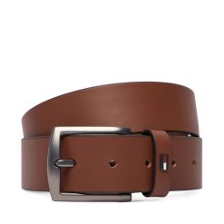 Pasek Męski Tommy Hilfiger. Brązowe paski męskie Tommy Hilfiger, bez wzorów. Za 179.99 zł.