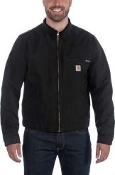 Carhartt Kurtka Carhartt Duck Detroit Jacket Black. Czarne kurtki męskie Carhartt, m, bez wzorów, bez ramiączek, bez kaptura. Za 595.84 zł.