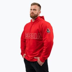 Bluza NEBBIA Legacy. Czerwone bluzy nierozpinane męskie Nebbia, bez wzorów, sportowe, bez ramiączek, bez kaptura. Za 269.99 zł.