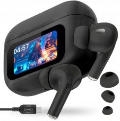 Słuchawki Bezprzewodowe Douszne Bluetooth ANC Redukcja Szumów LCD Buds. Słuchawki bluetooth GoMedia. Za 109.45 zł.