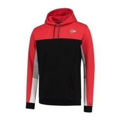 Bluza męska z kapturem Dunlop Essentials Hooded. Czerwone bluzy nierozpinane męskie Dunlop, m, bez wzorów, sportowe, bez ramiączek, z kapturem. Za 199.99 zł.