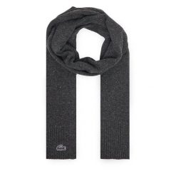 Szalik Lacoste. Szare szaliki męskie Lacoste, bez wzorów. Za 339.99 zł.