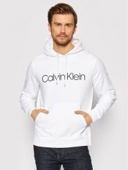 Calvin Klein Bluza Logo K10K104060 Biały Regular Fit. Białe bluzy nierozpinane męskie Calvin Klein, m, bez wzorów, z bawełny, bez ramiączek, bez kaptura. Za 309.99 zł.
