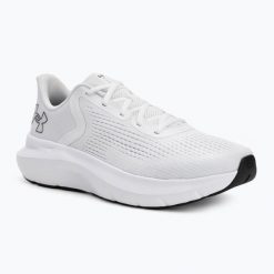 Buty do biegania męskie Under Armour Charged Rogue 5. Białe buty do biegania męskie Under Armour, bez wzorów, bez zapięcia, do biegania. Za 249.99 zł.