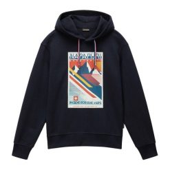 Bluza męska Napapijri B-Portalet Hooded. Czarne bluzy nierozpinane męskie Napapijri, m, bez wzorów, casualowe, bez ramiączek, bez kaptura. Za 389.99 zł.