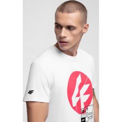 T-shirt męski TSM285 - biały. T-shirty męskie marki 4f. W wyprzedaży za 39.99 zł.