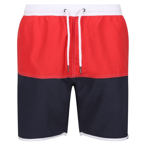 Męskie Szorty Kąpielowe Benicio. Czerwone kąpielówki męskie Regatta, bez wzorów, sportowe. Za 53.99 zł.