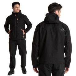 Kurtka przeciwdeszczowa męska KADVA Forest. Czarne kurtki męskie KADVA, m, bez wzorów, sportowe, bez ramiączek, bez kaptura. Za 199.99 zł.