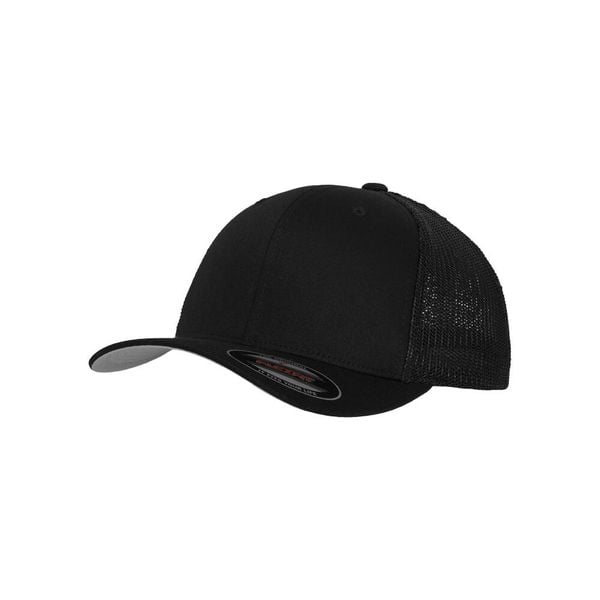 Czapka Flexfit Trucker. Czarne czapki męskie FLEXFIT, bez wzorów, sportowe. Za 101.50 zł.