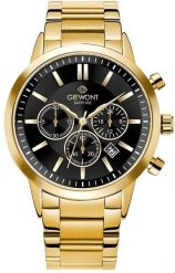 Zegarek Giewont Zegarek Męski Giewont Chronograph Sapphire Złoto Czarny GW8510-B5. Czarne zegarki męskie Giewont, złote. Za 224.92 zł.