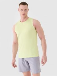 4F Tank top regular szybkoschnący męski - zielony XL. Zielone t-shirty sportowe męskie 4f, m, bez wzorów, z dzianiny, klasyczne, bez ramiączek. W wyprzedaży za 49.99 zł.