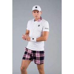 Koszulka Hydrogen TARTAN ZIPPED TECH POLO. Białe koszulki polo męskie HYDROGEN, xl, bez wzorów, sportowe, bez kołnierzyka, bez ramiączek. Za 350.00 zł.