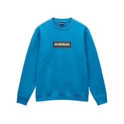 Bluza z logo z okrągłym dekoltem Napapijri B-Box. Niebieskie bluzy z kapturem męskie Napapijri, m, bez wzorów, z kapturem. W wyprzedaży za 280.00 zł.