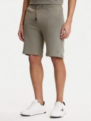 Guess Szorty sportowe Z2YD04 KAIJ1 Zielony Regular Fit. Zielone szorty sportowe męskie Guess, z aplikacjami, z bawełny, sportowe. Za 279.99 zł.