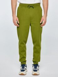 Spodnie męskie dresowe khaki Wladorp 301. Zielone spodnie dresowe męskie Big Star, bez wzorów, z dresówki. Za 199.99 zł.