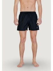 EA7 Emporio Armani Szorty kąpielowe 7M001677 AF13019 MC026 Czarny Regular Fit. Czarne szorty męskie EA7 Emporio Armani, bez wzorów, z syntetyku. Za 272.79 zł.