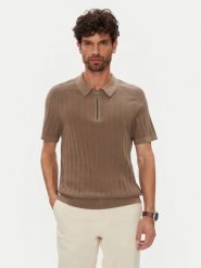 Michael Kors Polo CT560GT469 Brązowy Regular Fit. Brązowe koszulki polo męskie Michael Kors, m, bez wzorów, z bawełny, bez kołnierzyka, bez ramiączek. Za 559.99 zł.