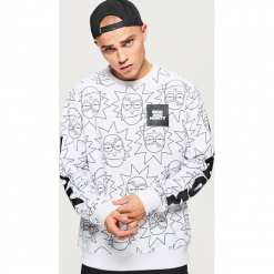 Bluza RICK AND MORTY - Biały. Bluzy nierozpinane męskie marki Cropp. W wyprzedaży za 89.99 zł.
