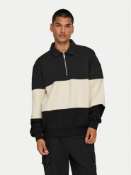 Only & Sons Bluza Byorn 22031400 Czarny Oversize. Czarne bluzy nierozpinane męskie Only & Sons, l, bez wzorów, z syntetyku, bez ramiączek, bez kaptura. Za 159.99 zł.