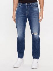 Tommy Jeans Jeansy Dad DM0DM16654 Granatowy Tapered Fit. Niebieskie jeansy męskie Tommy Jeans, bez wzorów, z bawełny. Za 189.99 zł.