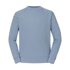 Męska Klasyczna Bluza Raglanowa. Niebieskie bluzy nierozpinane męskie Fruit of the Loom, m, bez wzorów, klasyczne, bez ramiączek, bez kaptura. Za 64.99 zł.