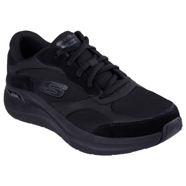 Buty sportowe Sneakersy męskie Skechers Arch Fit 2.0 - The Keep. Czarne buty sportowe na co dzień męskie Skechers, m, bez wzorów, casualowe, bez ramiączek, bez kaptura, trekkingowe. Za 389.99 zł.