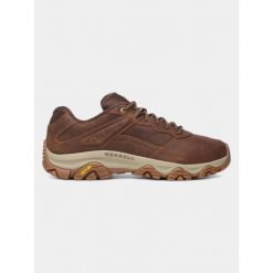 Buty turystyczne męskie Merrell Moab Adventure 3. Brązowe buty trekkingowe męskie Merrell, bez wzorów, bez zapięcia, trekkingowe. W wyprzedaży za 515.90 zł.