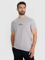4F T-shirt regular z nadrukiem męski - szary 3XL. Szare t-shirty sportowe męskie 4f, m, bez wzorów, z bawełny, klasyczne, bez ramiączek. Za 59.99 zł.