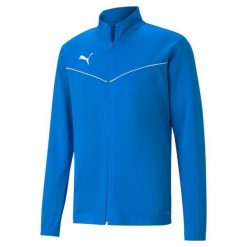 Bluza męska Puma teamRISE Training Poly Jacket niebieska. Białe bluzy nierozpinane męskie Puma, m, bez wzorów, sportowe, bez ramiączek, bez kaptura. Za 268.54 zł.