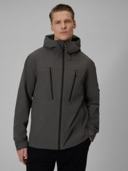4F Kurtka przejściowa membrana 8000 męska - szara M. Szare kurtki męskie 4f, l, bez wzorów, z materiału, bez ramiączek, bez kaptura. Za 499.99 zł.