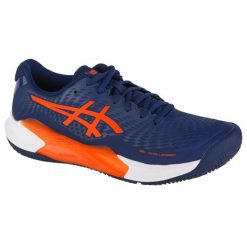 Buty do tenisa męskie, ASICS Gel-Challenger 14 Clay. Czerwone buty treningowe męskie Asics, bez wzorów, z materiału, bez zapięcia, tenisowe. Za 499.99 zł.