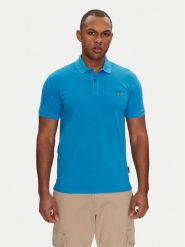 Napapijri Polo Elbas NP0A4GDL Niebieski Regular Fit. Niebieskie koszulki polo męskie Napapijri, m, bez wzorów, z bawełny, bez kołnierzyka, bez ramiączek. Za 209.99 zł.