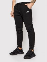 Alpha Industries Spodnie dresowe Basic Jogger 116370 Czarny Slim Fit. Czarne spodnie dresowe męskie Alpha Industries, bez wzorów, z bawełny. Za 299.99 zł.
