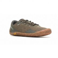 Buty do biegania męskie Merrell Vapor Glove 6. Brązowe buty do biegania męskie Merrell, bez wzorów, z materiału, bez zapięcia, do biegania. Za 521.00 zł.
