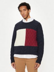 Tommy Hilfiger Sweter MW0MW36546 Granatowy Regular Fit. Niebieskie kardigany męskie Tommy Hilfiger, l, bez wzorów, z wełny, bez ramiączek. Za 759.99 zł.