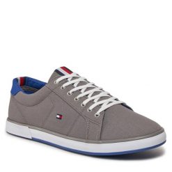Tenisówki Tommy Hilfiger. Zielone trampki męskie Tommy Hilfiger, bez wzorów, bez zapięcia. Za 329.99 zł.