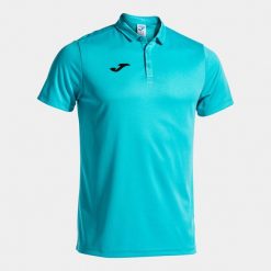 Polo Joma Hobby. Niebieskie koszulki polo męskie Joma, bez wzorów, sportowe, bez kołnierzyka, bez ramiączek. W wyprzedaży za 132.85 zł.