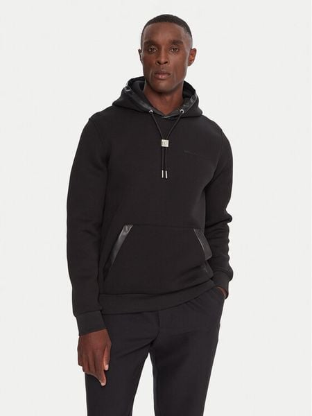 KARL LAGERFELD Bluza 705039 554907 Czarny Regular Fit. Czarne bluzy nierozpinane męskie KARL LAGERFELD, m, bez wzorów, z bawełny, bez ramiączek, bez kaptura. Za 719.99 zł.