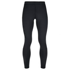 Męskie legginsy do biegania Kilpi RUNNER-M. Czarne legginsy męskie Kilpi, m, bez wzorów, do biegania. Za 207.23 zł.