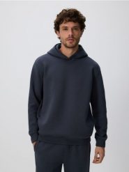 Bluza regular z kapturem - ciemnoszary. Szare bluzy nierozpinane męskie Reserved, l, bez wzorów, z dzianiny, z kapturem. Za 149.99 zł.