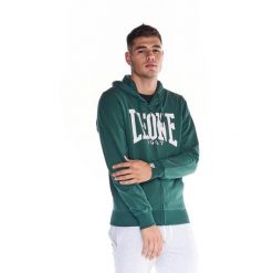 Męska zapinana na zamek bluza z kapturem Leone 1947 Apparel. Zielone bluzy rozpinane męskie LEONE 1947 APPAREL, l, bez wzorów, z tkaniny, sportowe, bez ramiączek, z kapturem. W wyprzedaży za 154.80 zł.