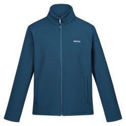 Męski Softshell Cera V. Niebieskie kurtki softshell męskie Regatta, m, bez wzorów, z softshellu, bez kaptura, trekkingowe. Za 80.99 zł.