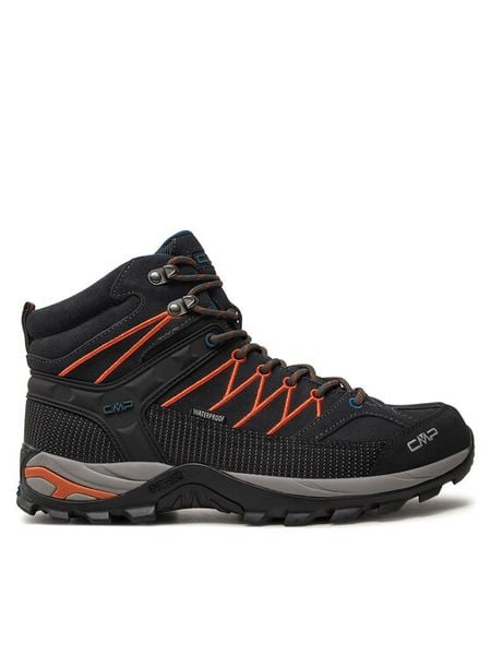 CMP Trekkingi Rigel Mid Trekking Shoes Wp 3Q12947 Czarny. Czarne buty trekkingowe męskie CMP, bez wzorów, ze skóry, bez obcasa, bez zapięcia. Za 299.99 zł.