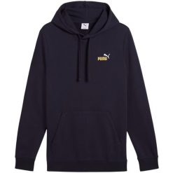 Bluza męska Puma Ess 2 Color Small No.1 Logo Hoodie TR. Niebieskie bluzy nierozpinane męskie Puma, m, bez wzorów, sportowe, bez ramiączek, z kapturem. Za 285.97 zł.