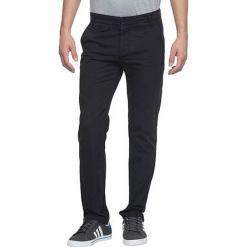 Spodnie chino - Slim fit - w kolorze ciemnoszarym. Czarne eleganckie spodnie męskie ADIDAS, w paski, z bawełny. W wyprzedaży za 152.95 zł.