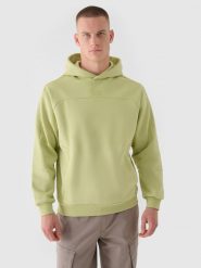 4F Bluza dresowa nierozpinana z kapturem męska 4F x Robert Lewandowski - zielona M. Zielone bluzy nierozpinane męskie 4f, m, z aplikacjami, z bawełny, sportowe, bez ramiączek, z kapturem. W wyprzedaży za 139.99 zł.