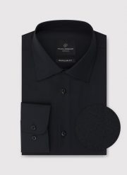 Czarna bawełniana koszula męska. Czarne koszule męskie Pako Lorente, m, bez wzorów, z bawełny, bez kołnierzyka, bez ramiączek. Za 119.99 zł.